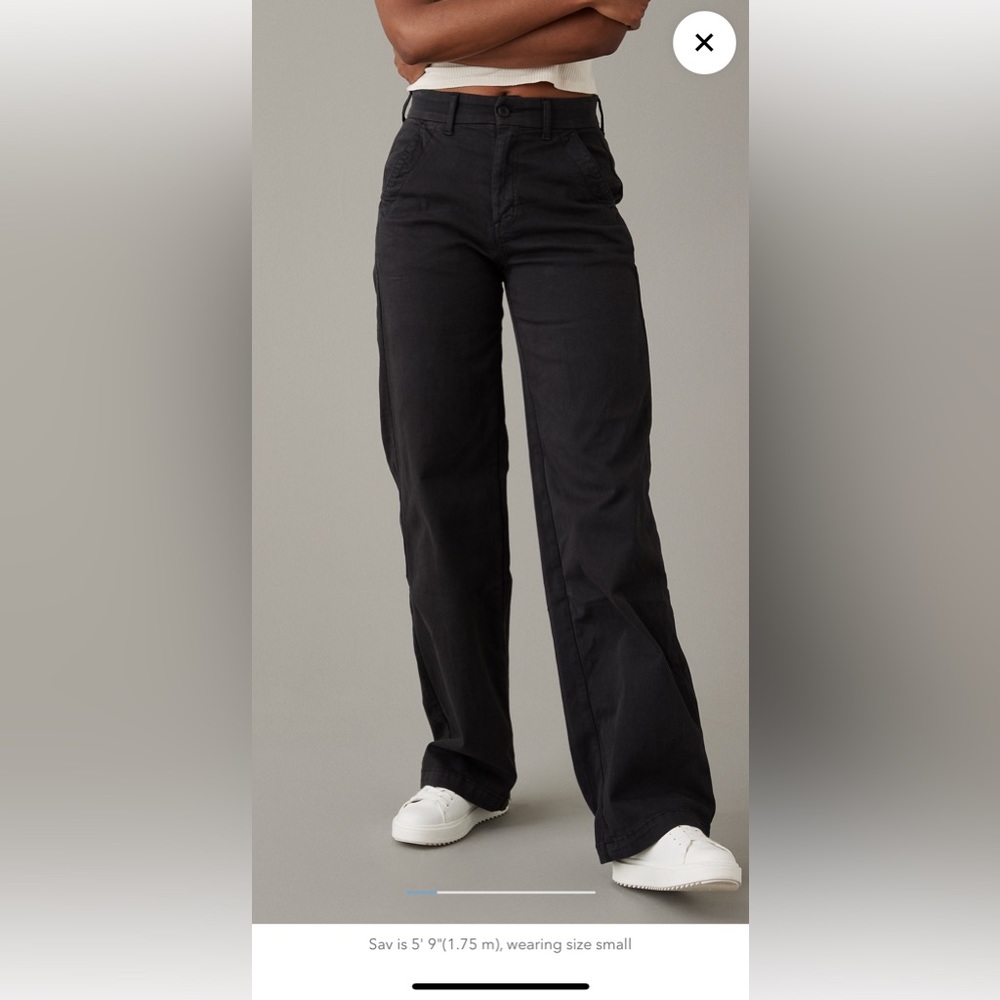 BNWT - AE Stretch Twill Super High-Waisted Baggy Wide-Leg Pant